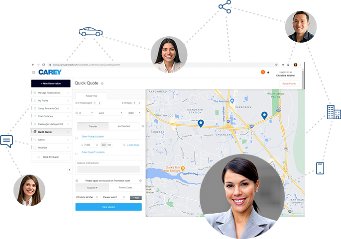 Banner image for manager connect section highlighting management tools, administrative features, and coordination capabilities for transportation oversight.