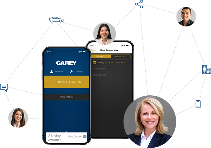 Banner image for traveler connect section showcasing mobile connectivity features and passenger communication tools for transportation services.
